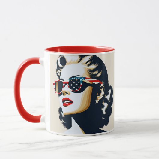 Ein Star im Pop-Art-Stil. Tasse (Links)