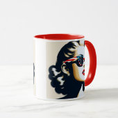 Ein Star im Pop-Art-Stil. Tasse (VorderseiteRechts)