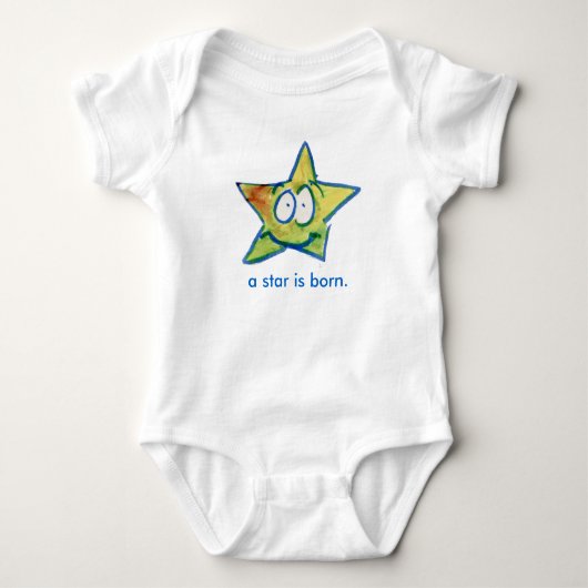 "Ein Star ist Geboren" Baby Jersey Bodysuit Baby Strampler (Vorderseite)
