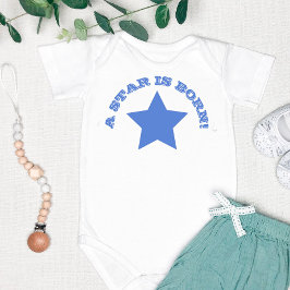 EIN STAR IST GEBOREN | Fuadquote Blue Star Baby Bo Strampler