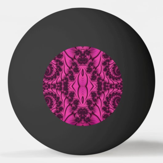 Ein Star Pong Ball, rosa schwarz Tischtennisball (Vorderseite)