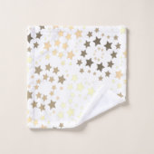 Ein Star Print Handtuch Set mit Weiß (Waschlappen)