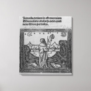 Ein stargazing Astronom Leinwanddruck