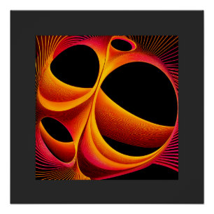 Ein stark manipuliertes Mandelbrot-Fraktal-Quadrat Poster
