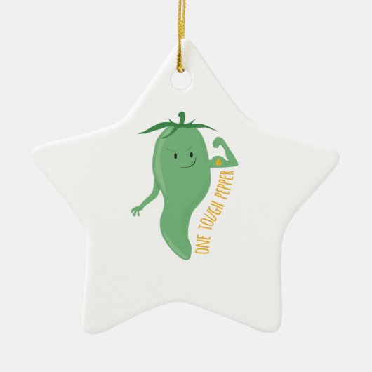 Ein starker Pfeffer Keramik Ornament (Vorne)