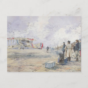 Ein startendes Flugzeug, 1913 Postkarte