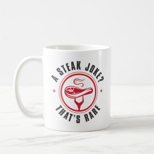 Ein Steak Joke, der seltsam ist Kaffeetasse (Links)