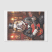 Ein Steamhund, der Gitarre spielt - Seidenpapier (Vorderseite)