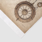 Ein Steampunk-Inka-Papagei auf Pergament Seidenpapier (Detail)