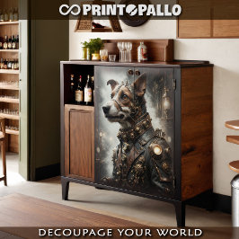 Ein Steampunk-Jack Russell Terrier Seidenpapier