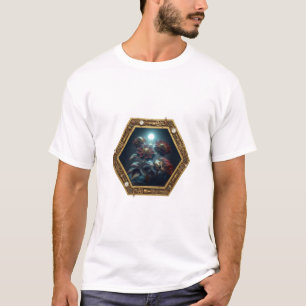 Ein Steampunk-Kolibri in einem Steampunk-Rahmen T-Shirt