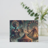 Ein Steampunk Sci Fi Carnival Postkarte (Stehend Vorderseite)