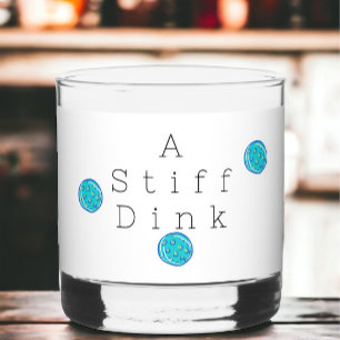 Ein steifer Dink Pickleball Balls. Funny Bourbon Whiskyglas