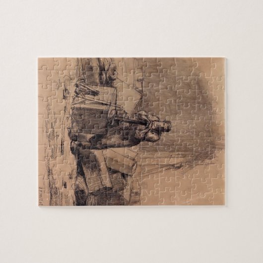 Ein Steinmetz durch Jean-Francois-Hirse Puzzle (Horizontal)