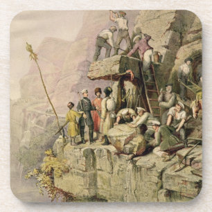 Ein Steinsteinbruch, 1833 (Farbelitho) Getränkeuntersetzer