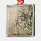 Ein Steinsteinbruch, 1833 (Farbelitho) Ornament Aus Metall (Links)
