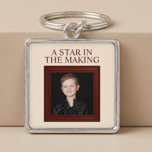 EIN STERN IM WERDEN Personalisiertes Kinderfoto Schlüsselanhänger