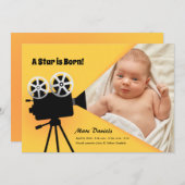 Ein Stern ist die Geburtsankündigung des Geborenen Ankündigung (Vorne/Hinten)