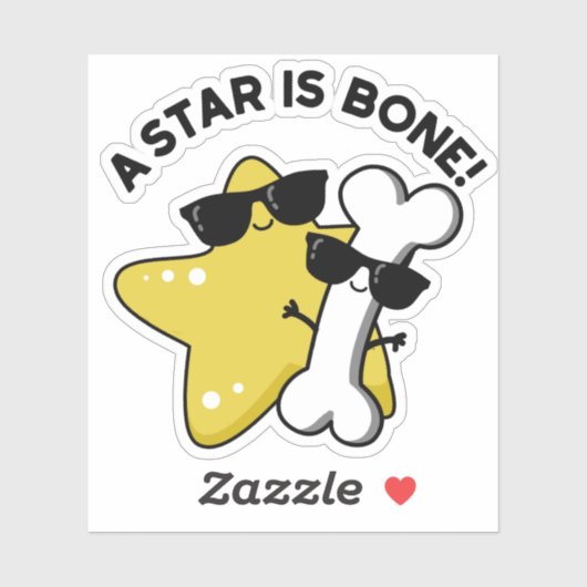 Ein Stern ist ein "Bone Funny Movie Title Puff" Aufkleber (Blatt)