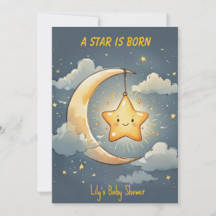 Ein Stern ist geboren Baby Digital Download Einlad Einladung