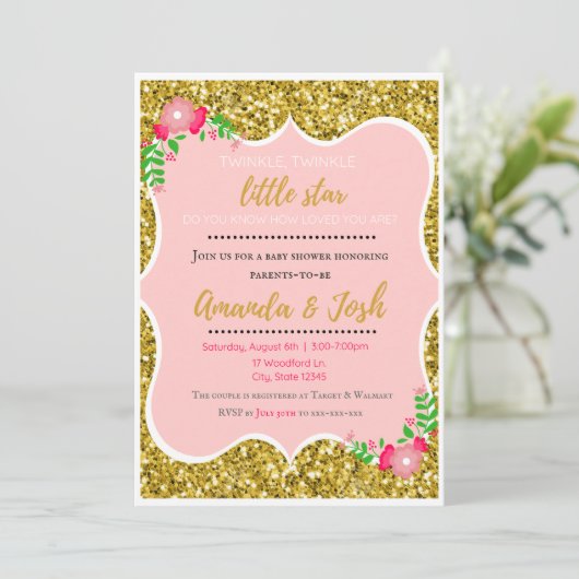 Ein Stern ist Geboren Einladung (Stehend Vorderseite)