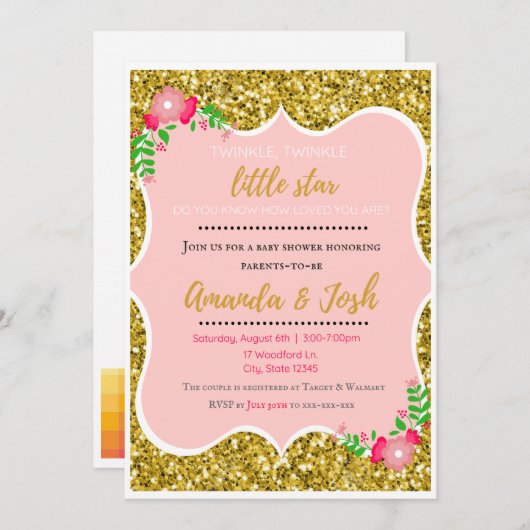 Ein Stern ist Geboren Einladung (Vorne/Hinten)