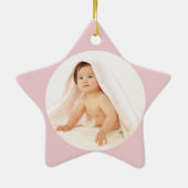 Ein Stern ist geboren! Kundengebundenes Keramik Ornament (Hinten)