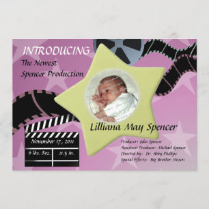 Ein Stern ist Geboren/rosa Ankündigung