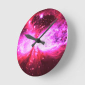 Ein Stern ist Geboren rosa Runde Wanduhr (Winkel)