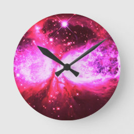 Ein Stern ist Geboren rosa Runde Wanduhr