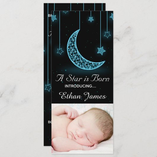 Ein Stern ist Geborener Mond und Sterne Eigengebur Ankündigung (Vorne/Hinten)