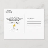 Ein Stern ist Geborenes Foto Ankündigung Postkarte (Rückseite)
