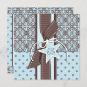 Ein Stern ist geborenes Jungen-Einladungs-Quadrat Einladung (Vorne/Hinten)