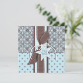 Ein Stern ist geborenes Jungen-Einladungs-Quadrat Einladung (Stehend Vorderseite)