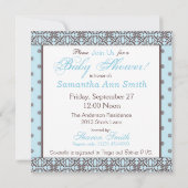 Ein Stern ist geborenes Jungen-Einladungs-Quadrat Einladung (Rückseite)