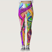 Ein Stern ist mit den Beleuchtungsbeinen geboren Leggings (Vorderseite)