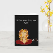 Ein Stern leuchtet mit seiner eigenen Lichtschable Karte (Gelbe Blume)