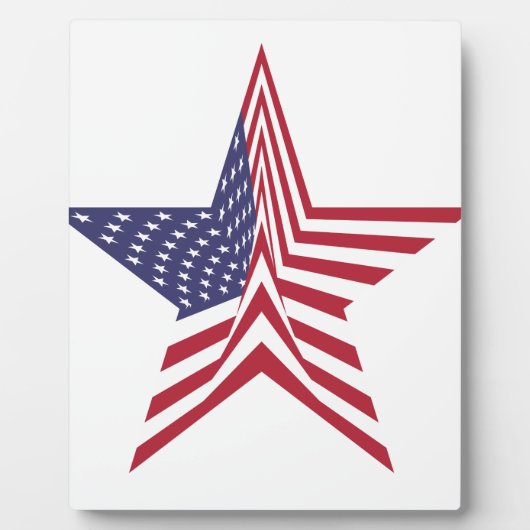 Ein Stern mit amerikanischem Flaggenmuster Fotoplatte (Vorderseite)
