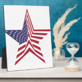 Ein Stern mit amerikanischem Flaggenmuster Fotoplatte (Seite)