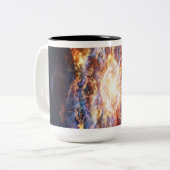 Ein Stern wird zur Supernova Zweifarbige Tasse (Vorderseite Links)