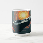 Ein Sternenschiff verlor in der Leere Kaffeetasse (Mittel)