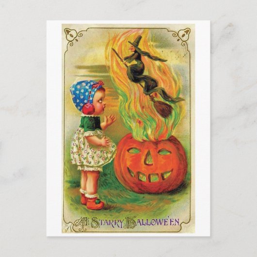 Ein sterniger Halloween Postkarte (Vorderseite)