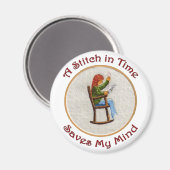 Ein Stich im Zeitmagnet Magnet (Vorderseite/Rückseite)