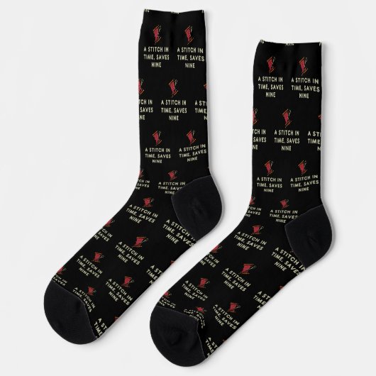 Ein Stich zur rechten Zeit Socken (Linkes Detail)