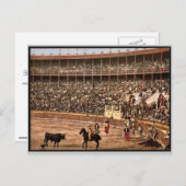 Ein Stier-Kampf, Barcelona, Spanien Vintag Fotochr Postkarte (Vorne/Hinten)