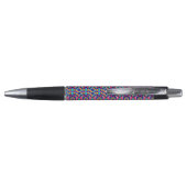 Ein Stift mit einem farbenfrohen geometrischen Mus (Rückseite)