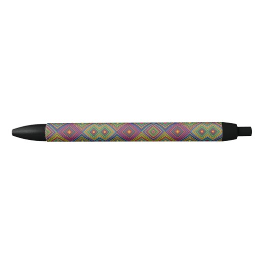 Ein Stift mit einem farbenfrohen geometrischen Mus (Vorderseite)