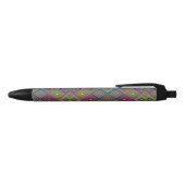 Ein Stift mit einem farbenfrohen geometrischen Mus (Oberseite)