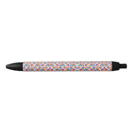 Ein Stift mit einem farbenfrohen geometrischen Mus