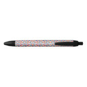 Ein Stift mit einem farbenfrohen geometrischen Mus (Rückseite)